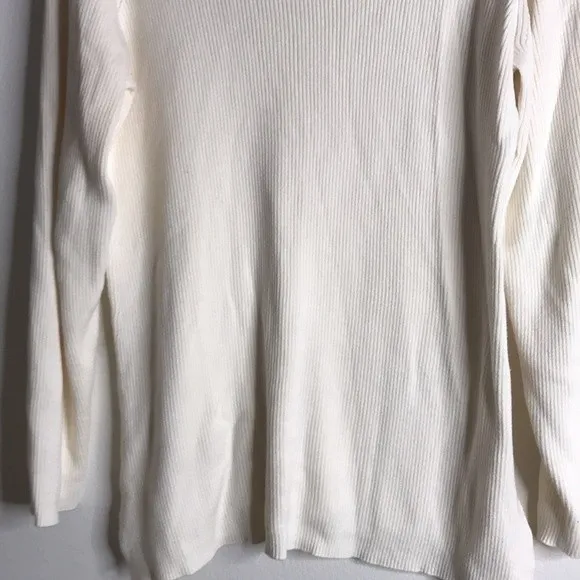 Orvis ladies ribbed mock turtleneck pullover lightweight sweater size large - Image 10