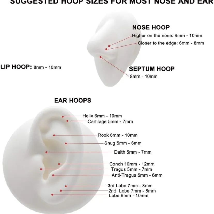 Black Hinged Clicker Huggie Hoop Earrings - Image 5