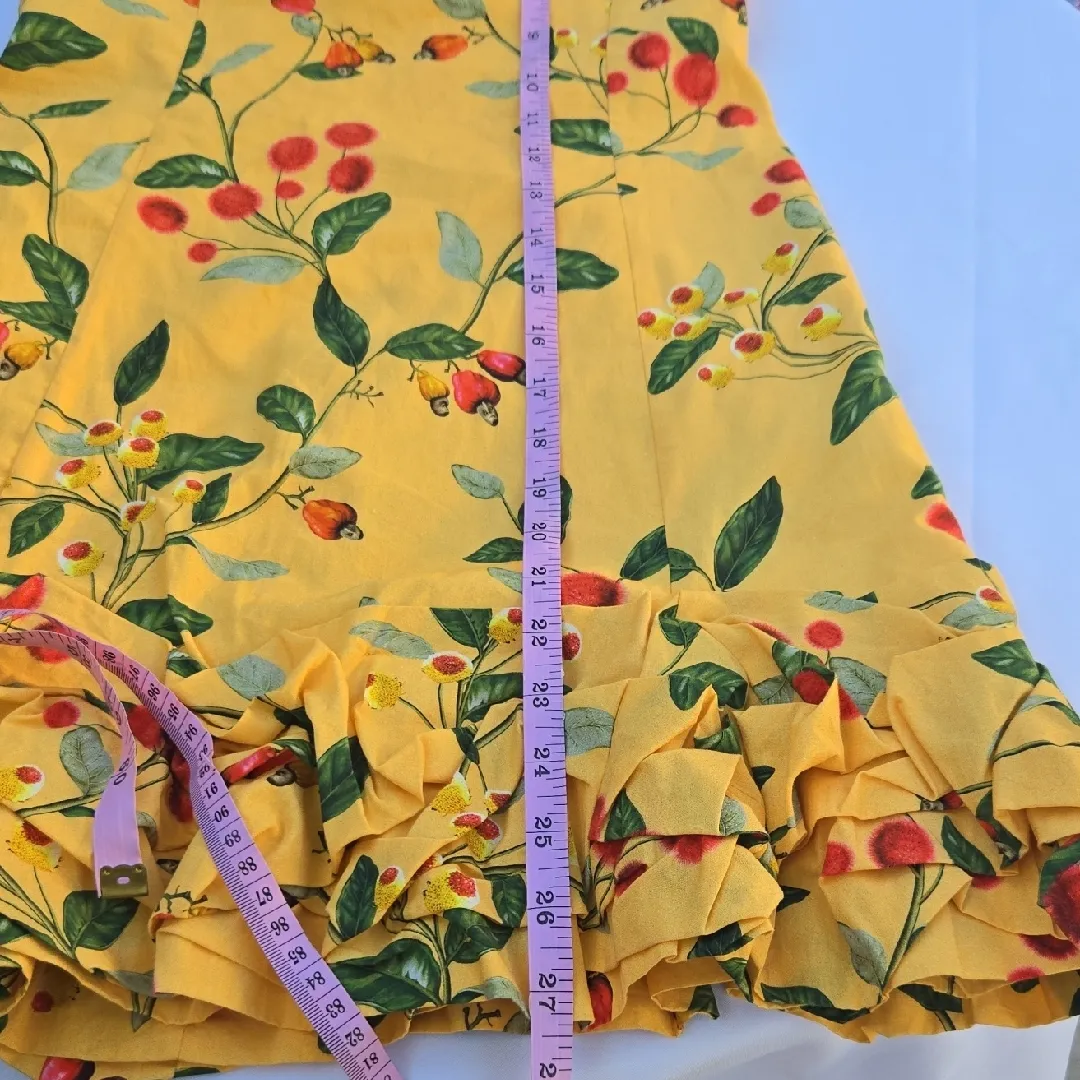 Agua Bendita Yellow Floral Off-Shoulder Mini Dress - Image 15