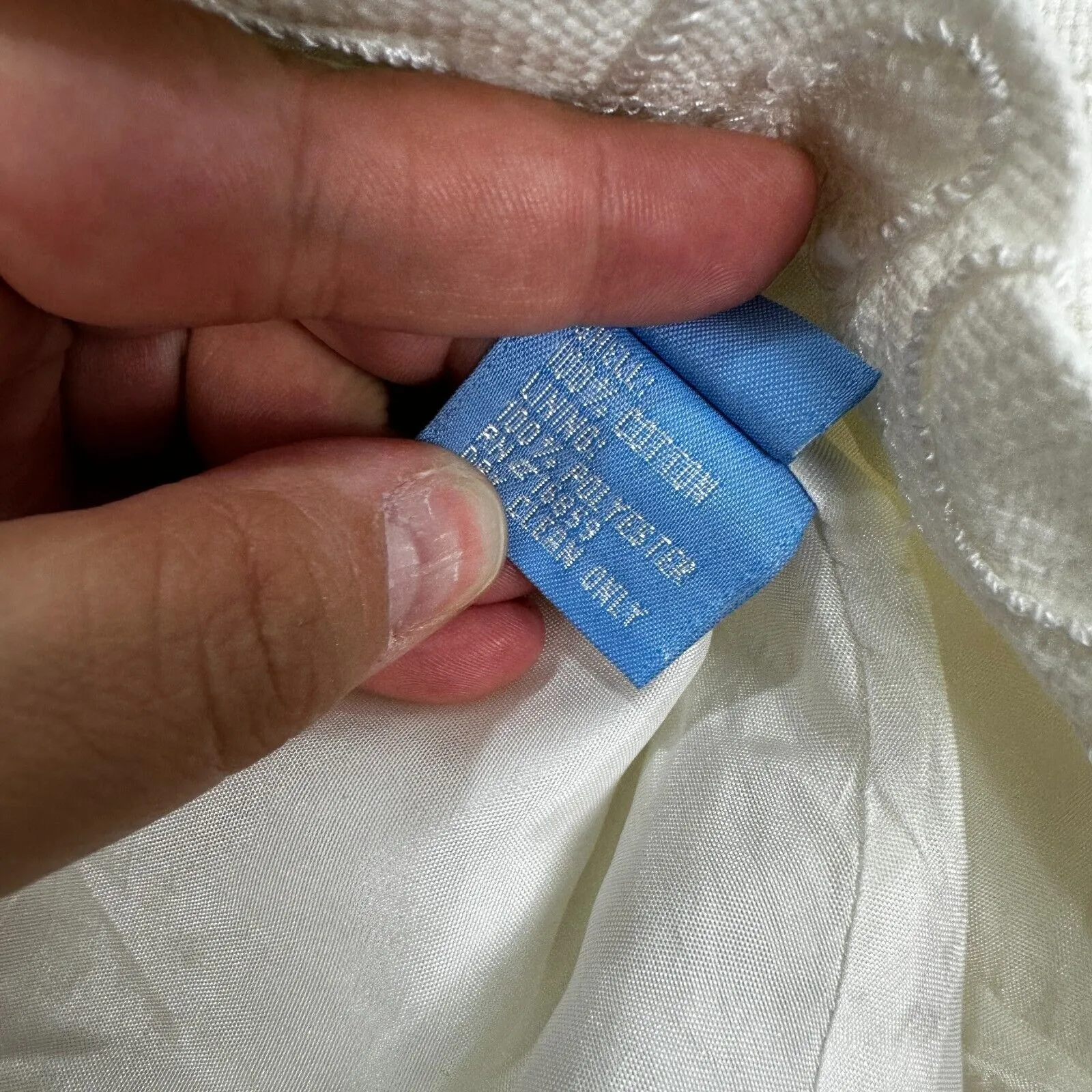 J.McLaughlin Skirt Size 10‎ White Textured Cotton Costal Modest Preppy Classic - Image 6