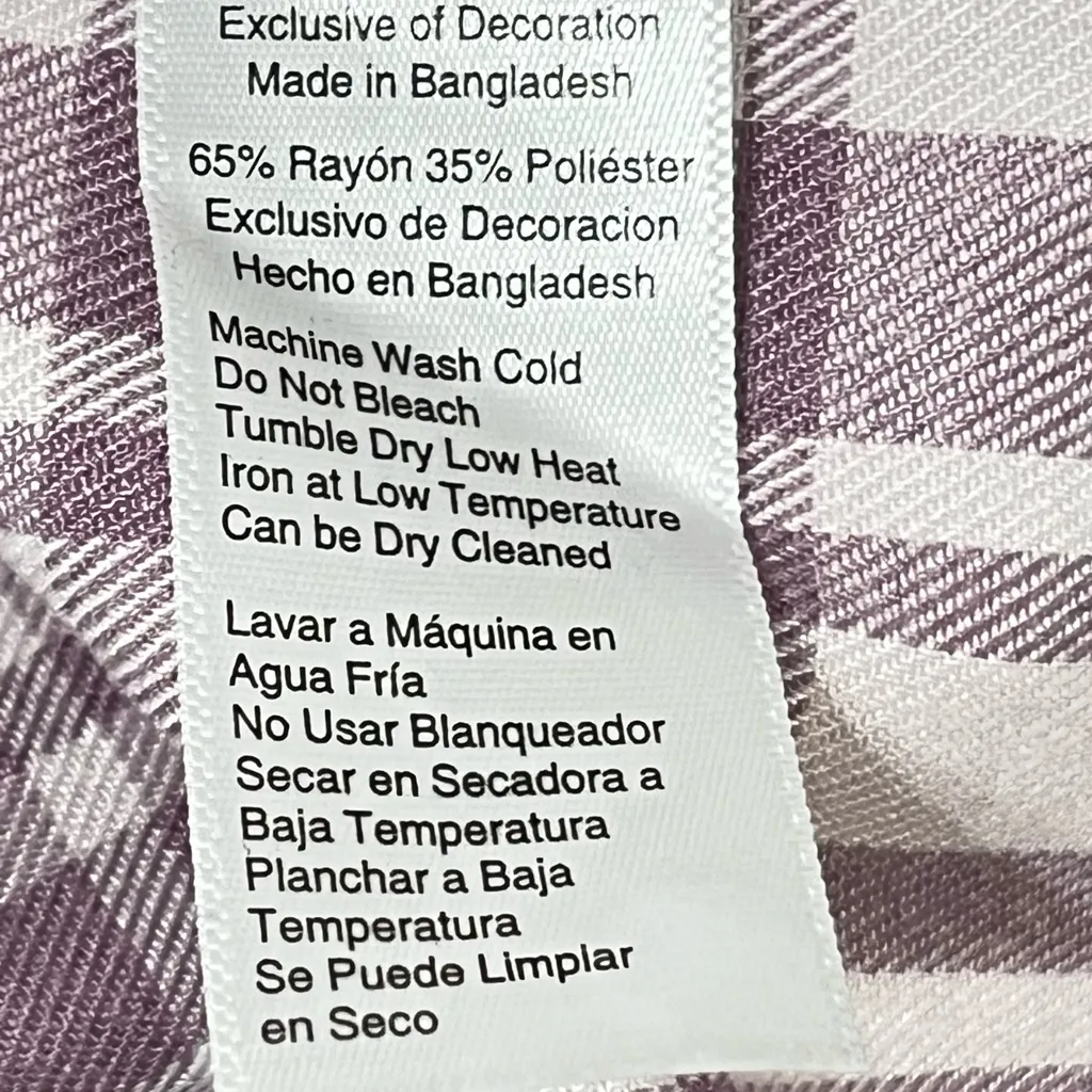 Jach’s Girlfriend Purple/White Plaid Button-Up Shirt/Shacket Size M - Image 10