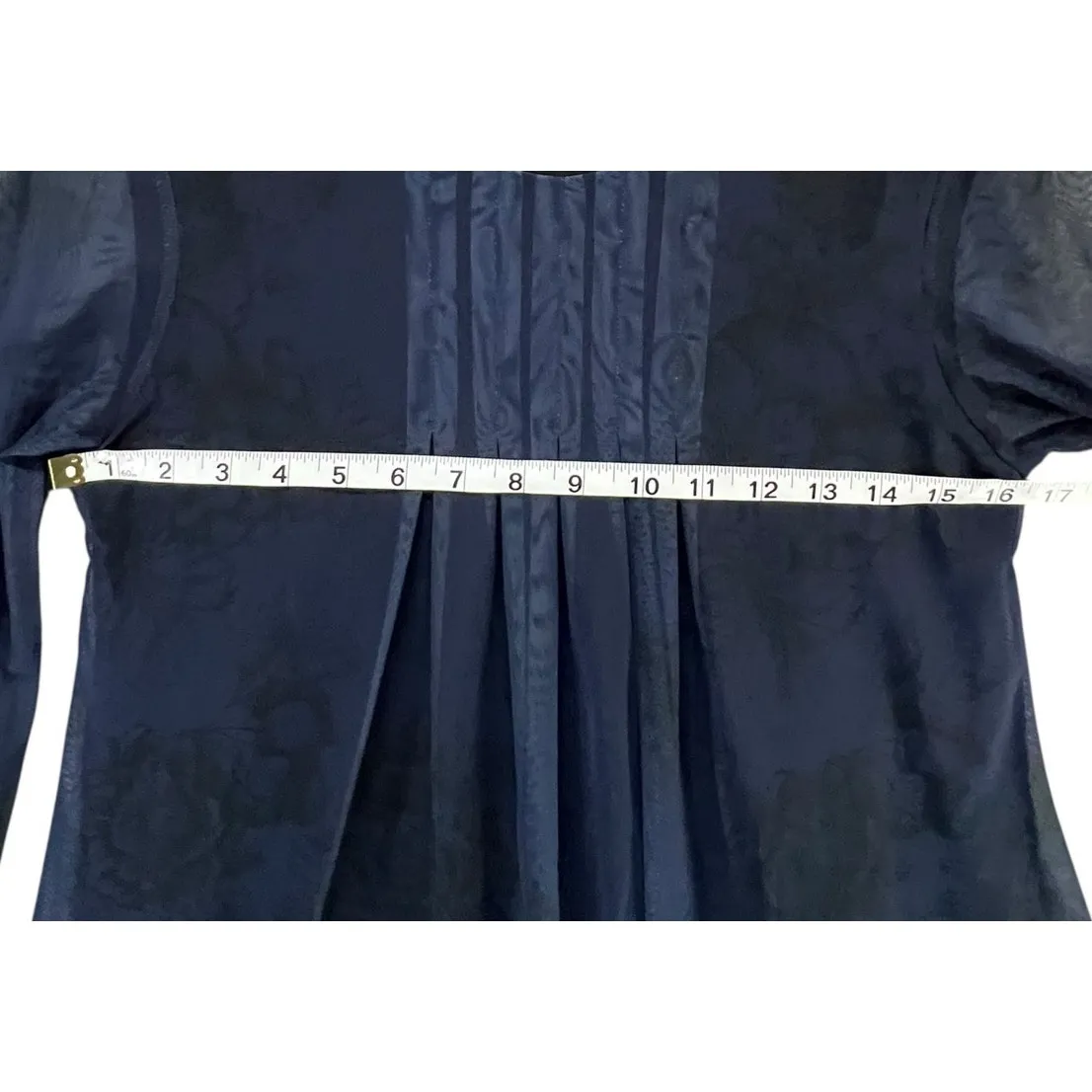 Desigual Rachel Shirt Blouse Women S Dark Blue Mesh Floral Dark Fairy Whimsygoth - Image 9