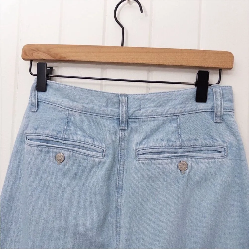 Madewell Size 24 Denim Tab Waist A - Line Midi Skirt in Lynnhaven Wash - Image 10