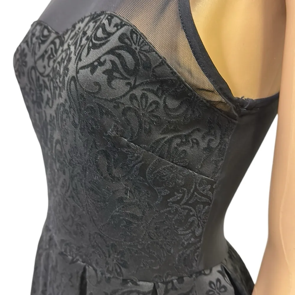 Forever 21 Black Fit Flare Sleeveless Skater Zip Back Mini Dress Womens Small - Image 6