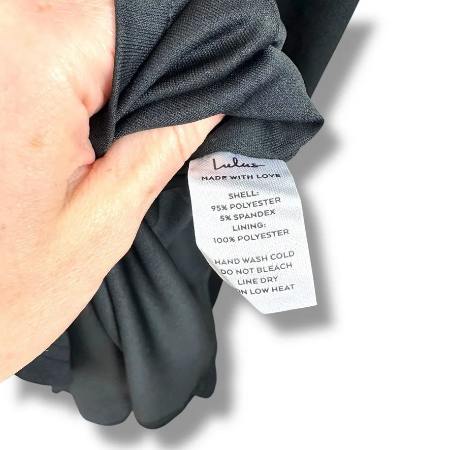 Lulus Love In Your Eyes Black Knotted Crew Neck Knit Mermaid Maxi Dress Small - Image 10