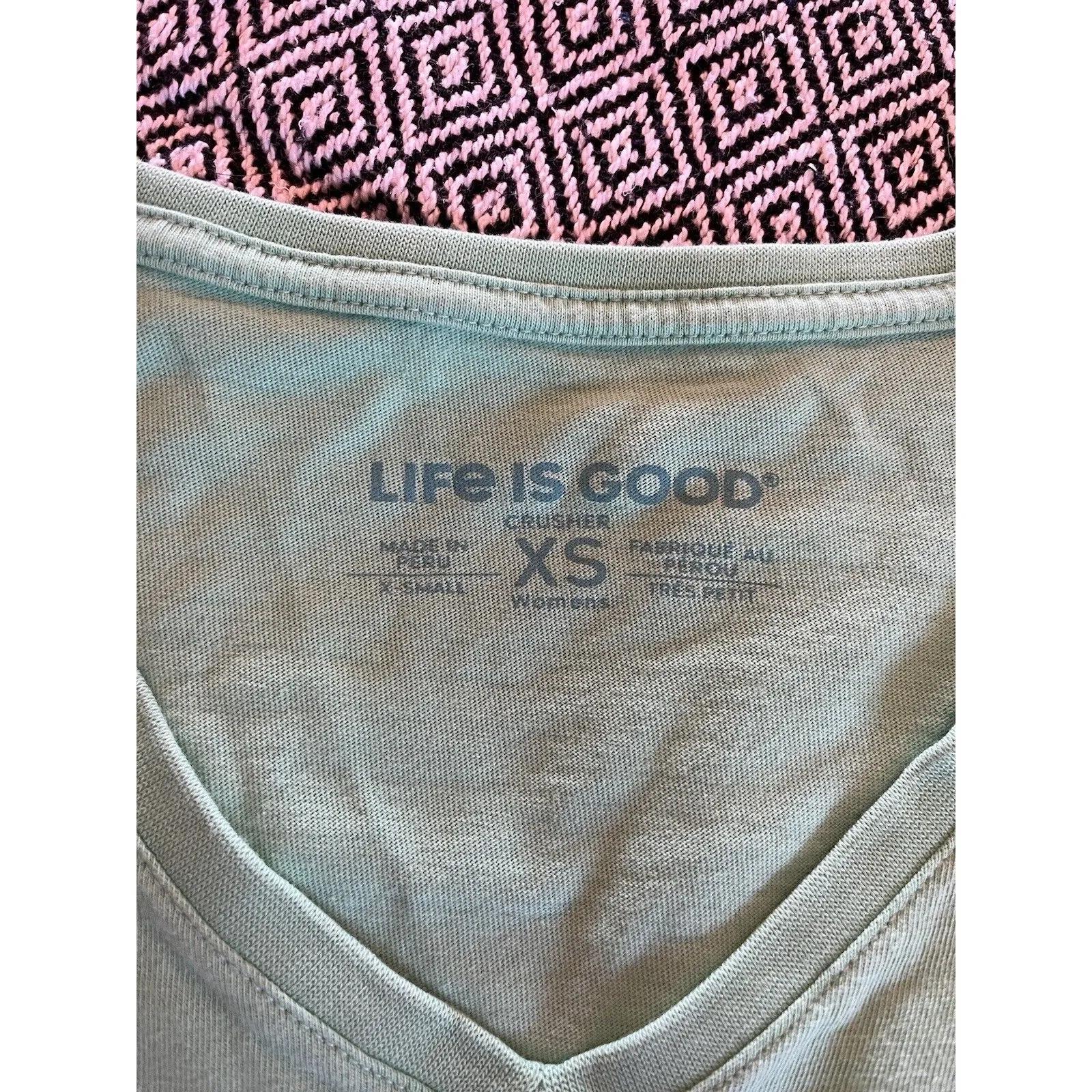 Life is Good Shirt, Women's XS 3/4 Sleeve, Snowmies, Holidays EUC Green - Image 8