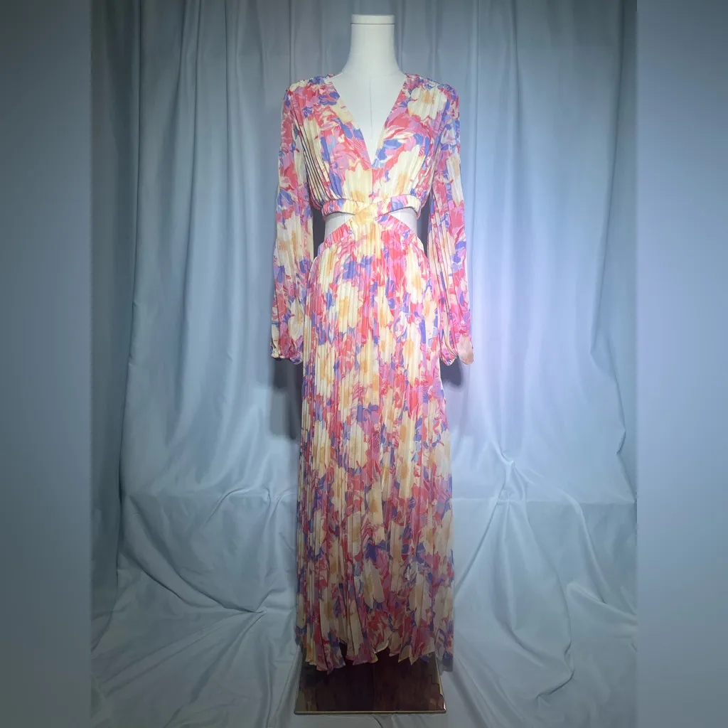 Astr The Label Revery Dress in Yellow Pink Floral | LP NWT - Image 3
