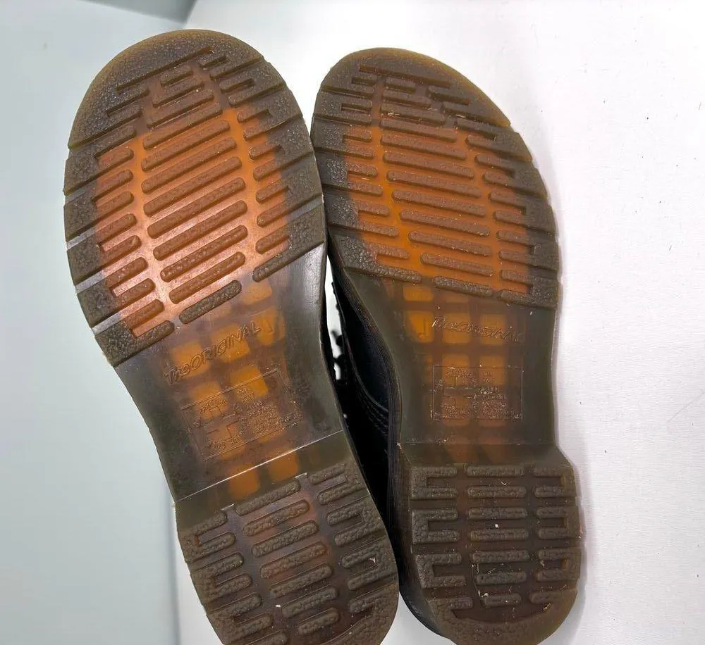 Dr Martens 11821 Black Leather 8 Eye Mid Boots 6 - Image 5