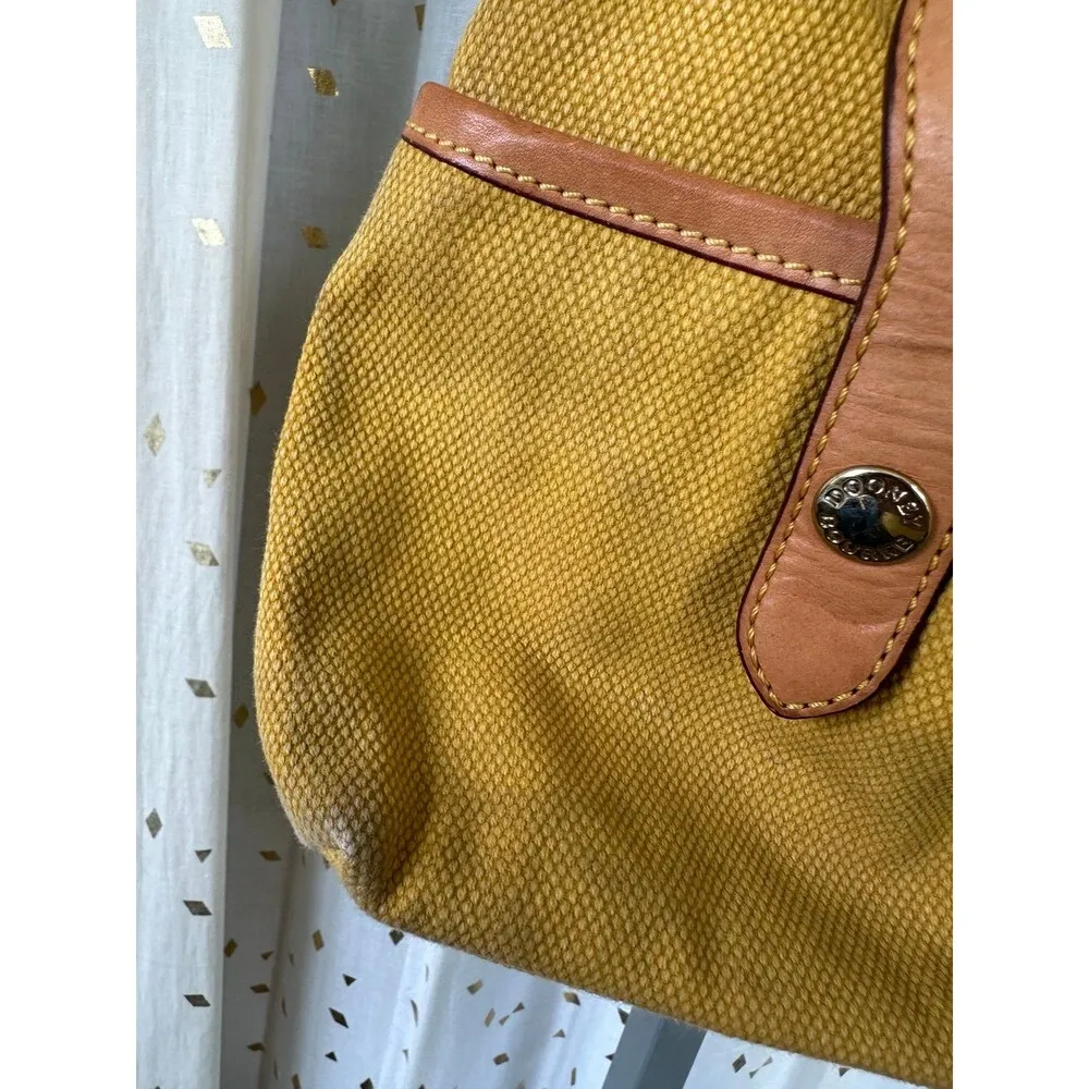 Dooney & Bourke J0130121 Wayfarer Yellow Leather Accent Zip Tote Shoulder Bag - Image 5