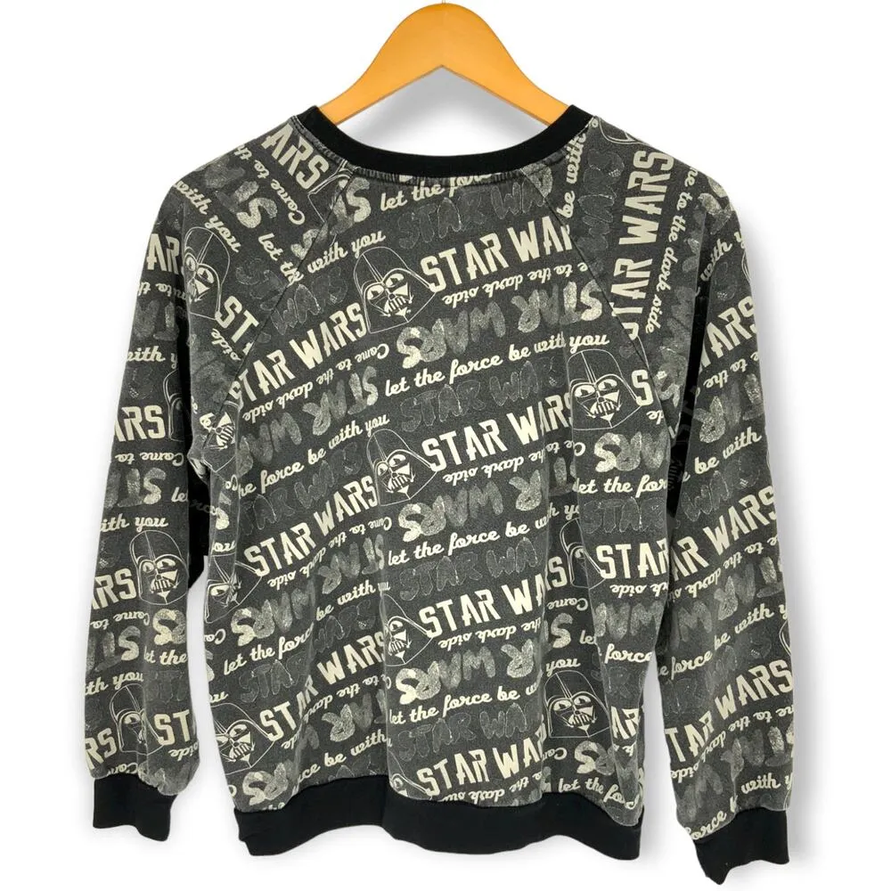 Star Wars | Women's Medium | Darth Vader 'Let The Force Be With You' Crew Neck - Image 5