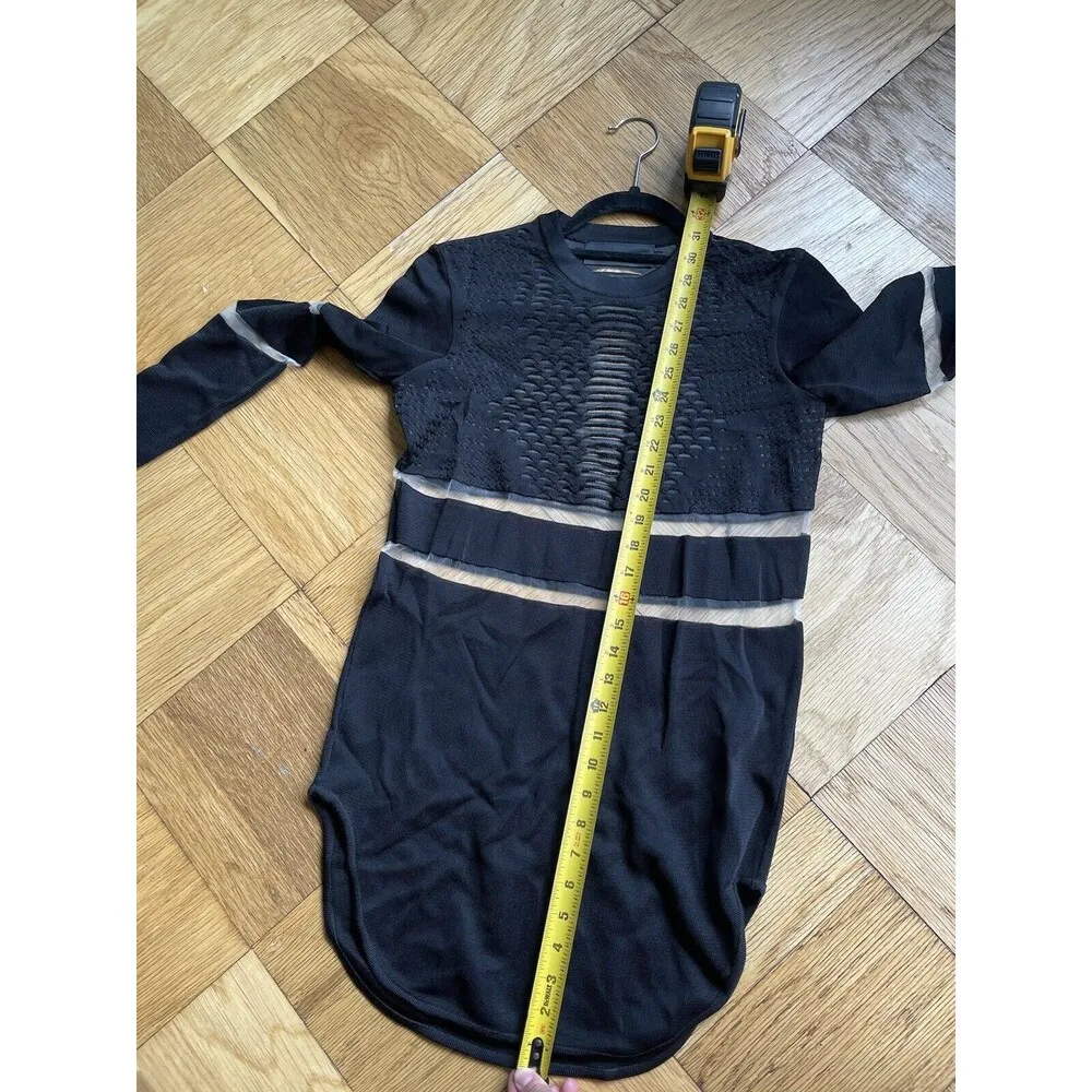 Alexander Wang X H&M Black Long Sleeve Top W/ Perforated Mesh Detailing XS - Image 11