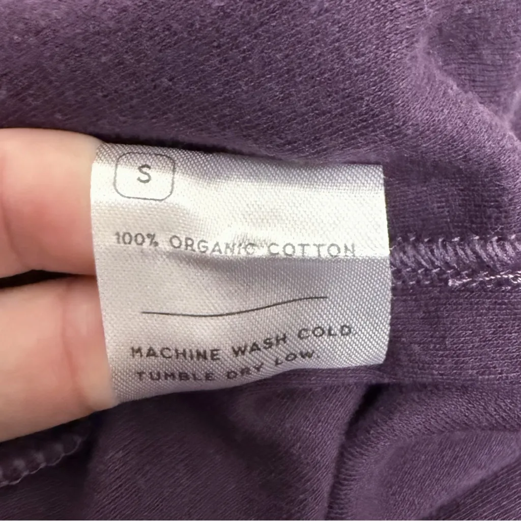 Pact Purple Long Sleeve Round Neck Organic Cotton Hi Lo Oversized Tunic Small - Image 10