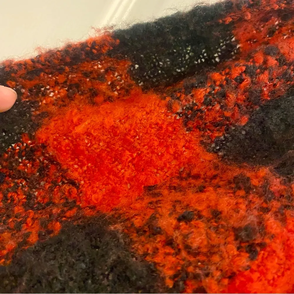 Classic Red & Black Buffalo Plaid Tassel Scarf Unisex Womens One Size - Image 7