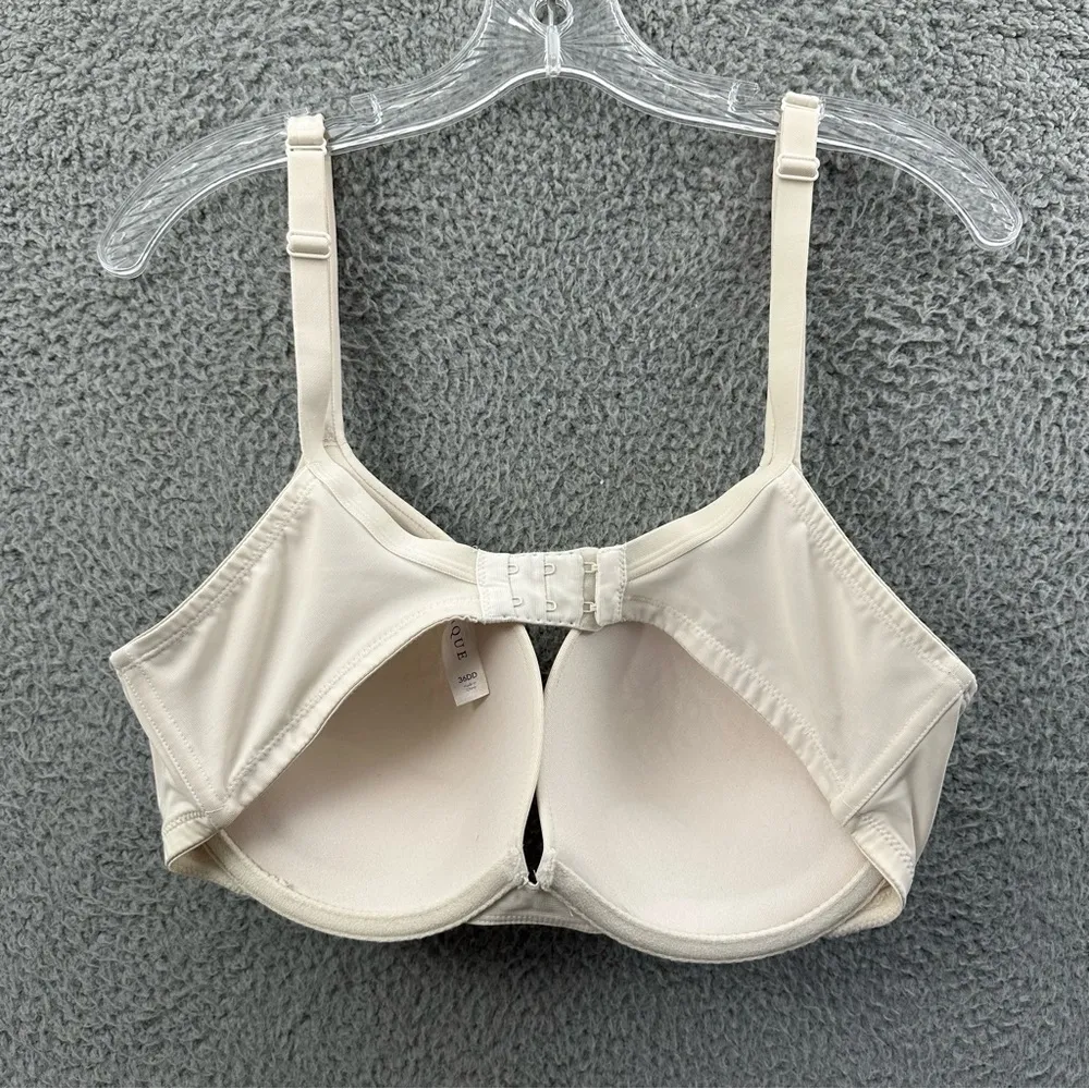 Cacique Smooth Boost Plunge Bra Ivory Off White Women's‎ 36DD E - Image 2