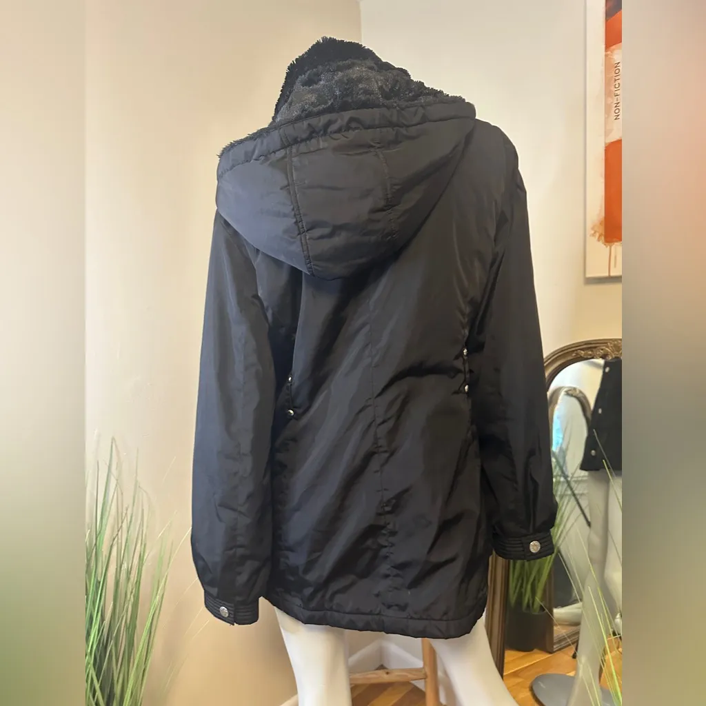 Betsey Johnson Parka Faux Fur Trim And Interior of Hood Rosebud Interior Large - Image 10