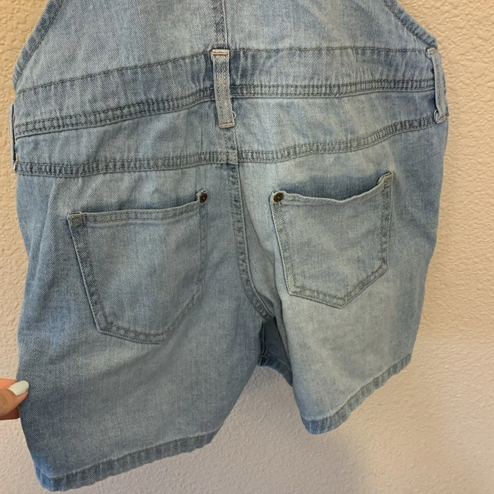 Lei denim short overalls sz S y2k 90s light wash casual western cowgirlcore long - Image 9