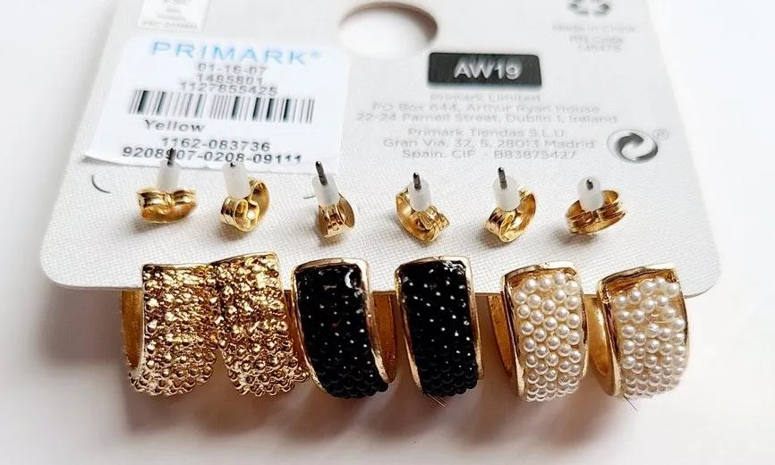 Primark Primary Hoop Earring Set - Image 3