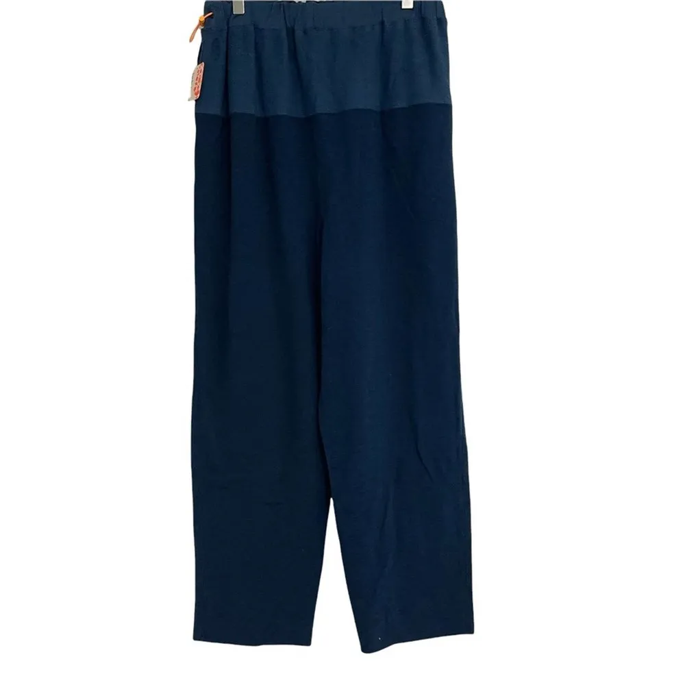 FREE PEOPLE MOVEMENT Surfside Joggers Navy Neon Orange Bungee Cord NWT SZ Small - Image 6