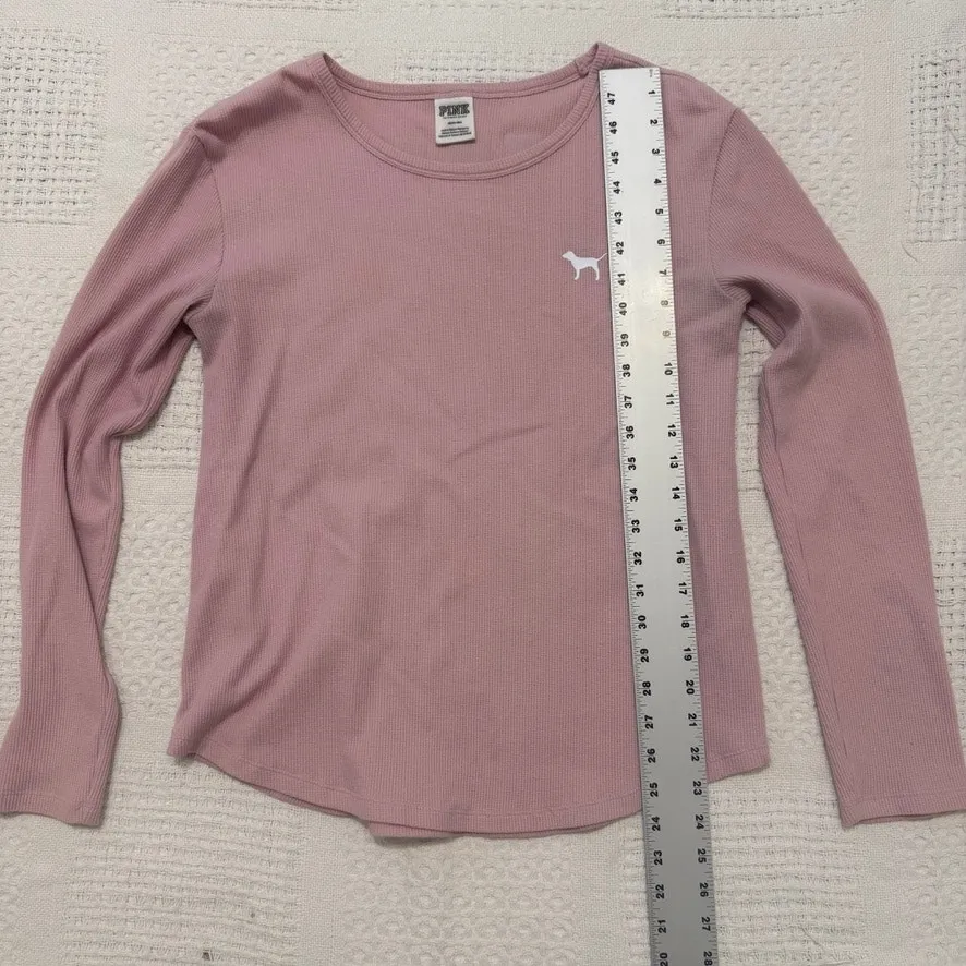 VS PINK medium thin thermal graphic long sleeve top TLS2 3146 - Image 3