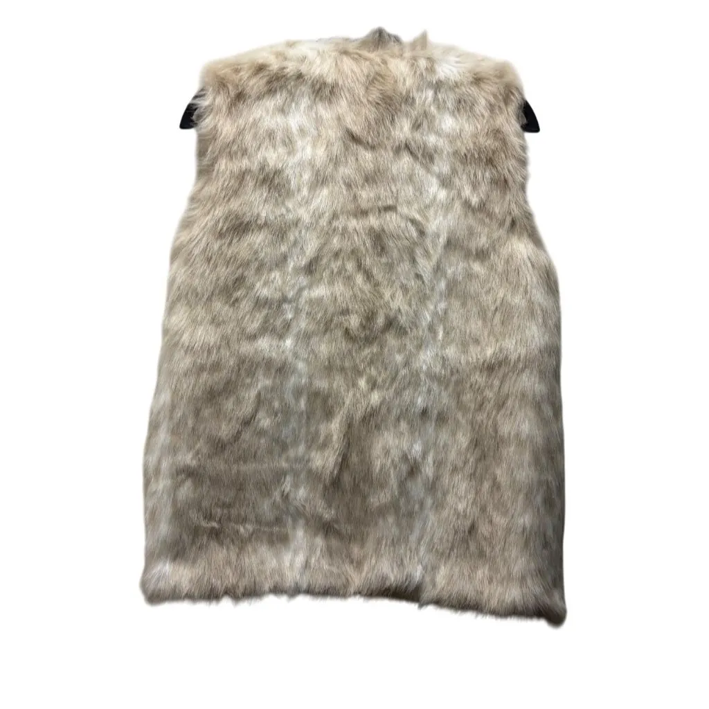 Betsey Johnson Womens Faux Fur Vest Size M Beige Tan - Image 2