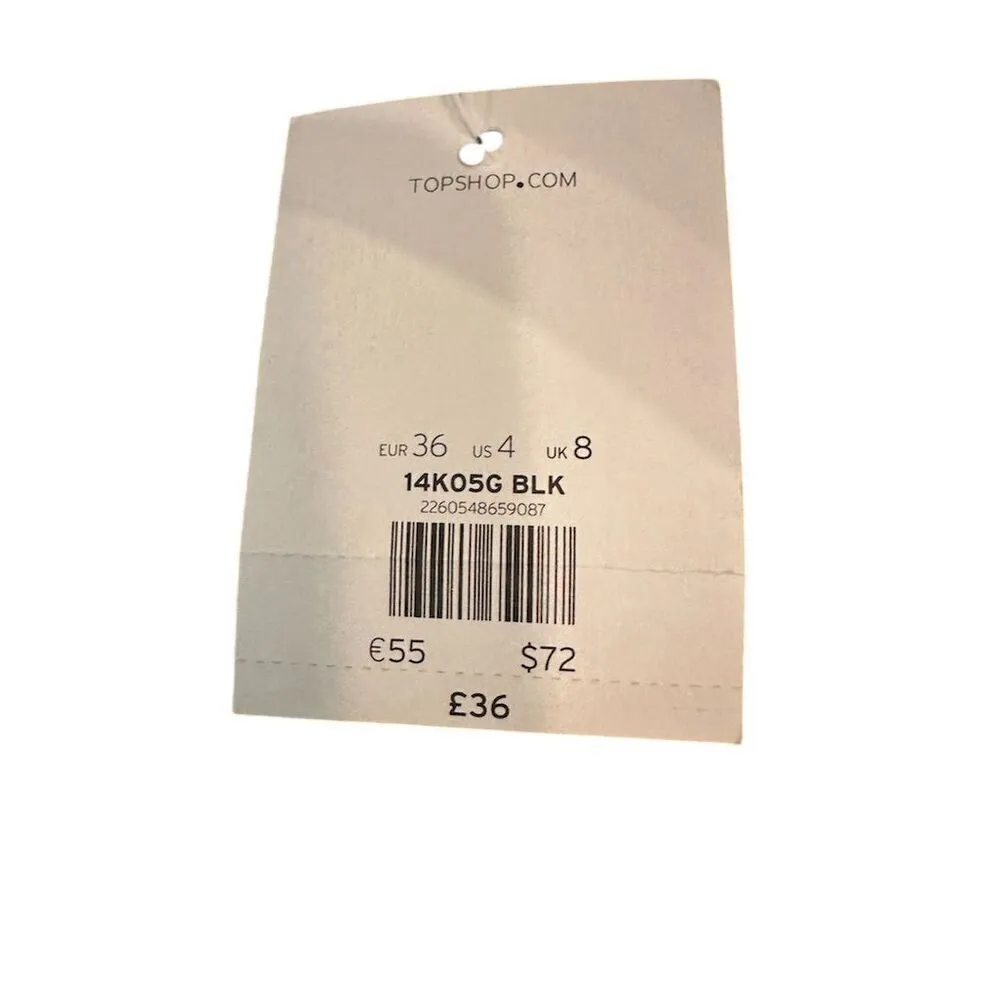 Topshop Women's High Waist Black Chino Shorts Size 4 Casual Summer - Image 8