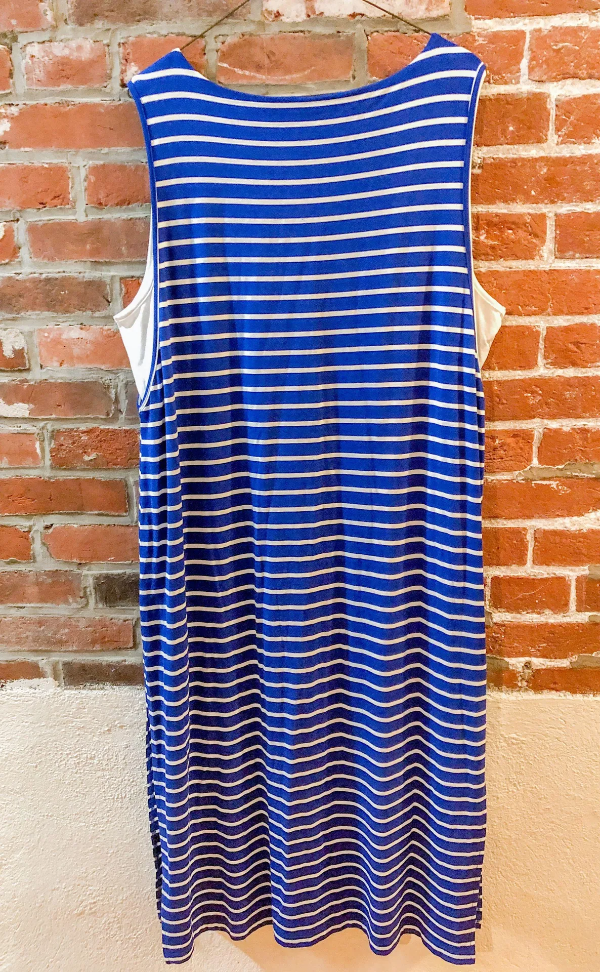 Chico’s Blue Striped Double Layered Dress - Image 9