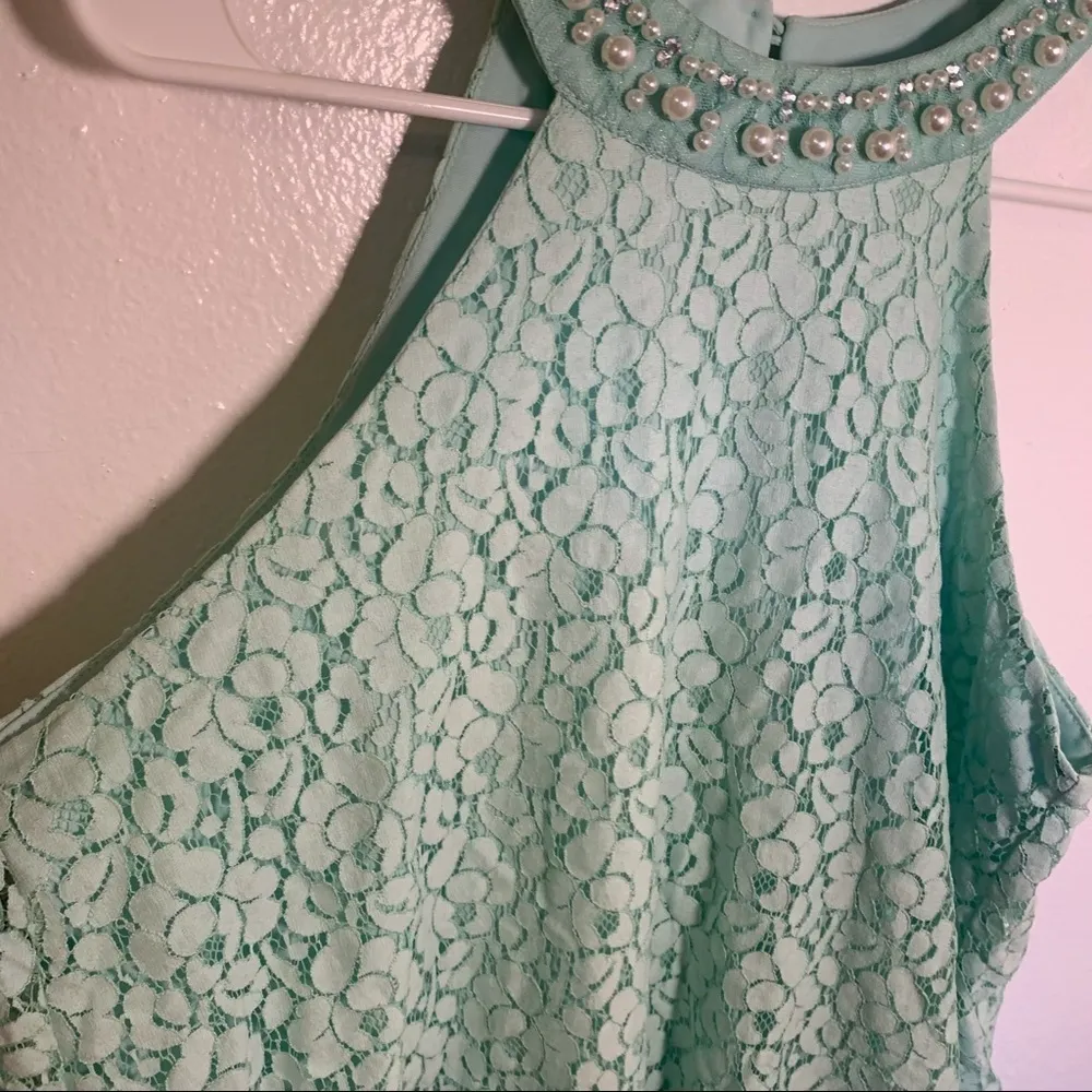 Altar’d State Alanna Pearl Sleeveless Swing Dress Mint Green - Image 8