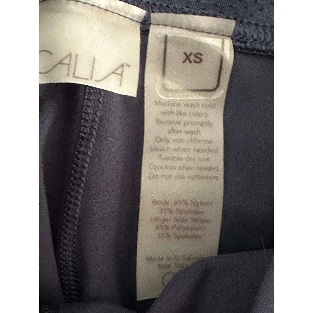 CALIA Leggings Women XS NWT Blue Dark Ocean High Rise Stripe 7/8 Pull On - Image 6