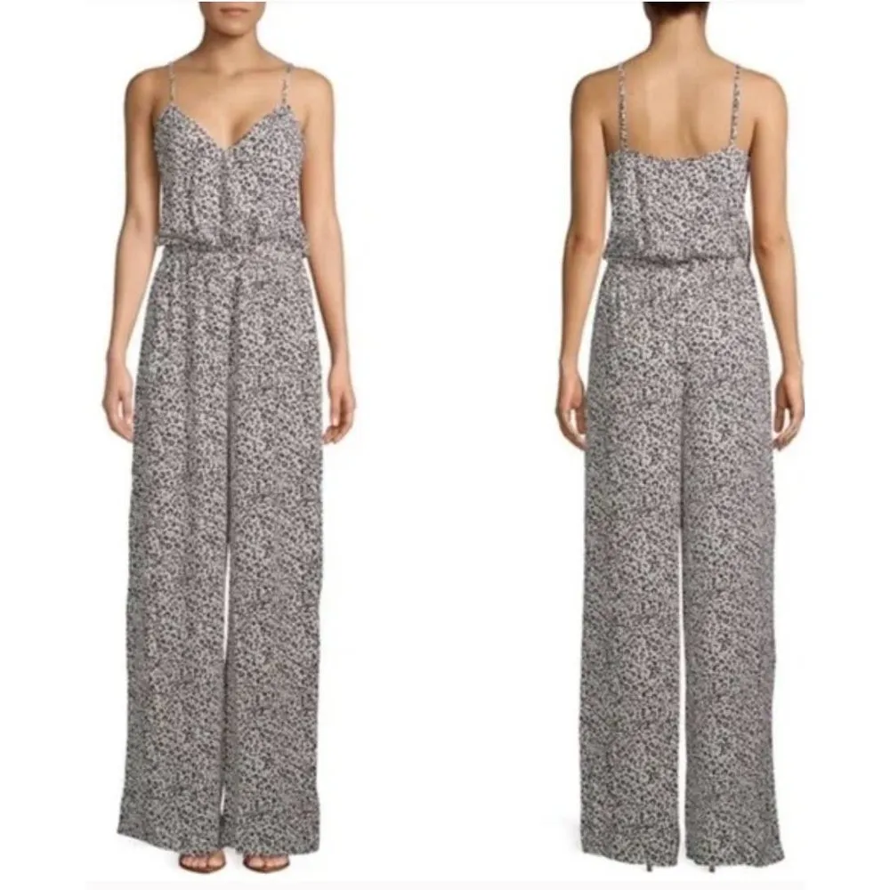 Show Me Your MuMu The Jagger Jumpsuit in Cheetah Black Off White Orange Casual-M - Image 3