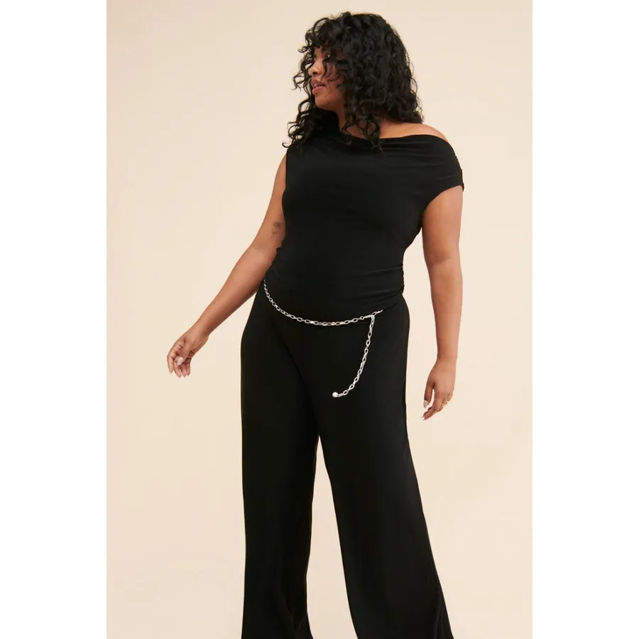 Free People Yumi Kim‎ Maternity Virginia Jumpsuit Black 1X New with Tag - Image 2