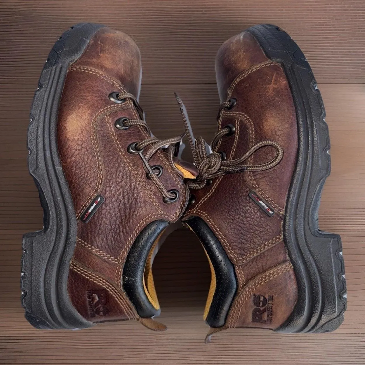 Y2K Timberland PRO Powerfit Jamey Leather Work Shoes Women's 6M‎ Brown steel toe - Image 10
