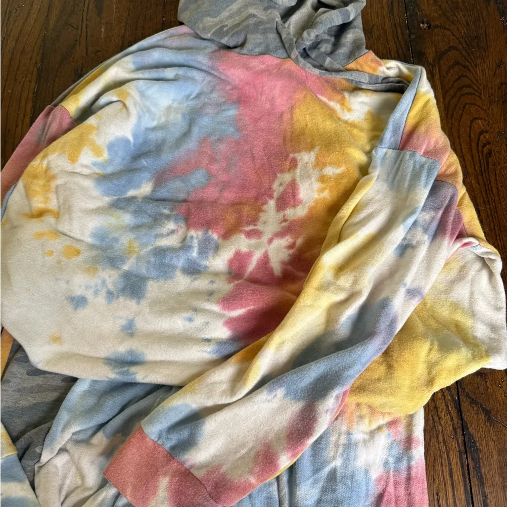 Honeyme Colorful Tie-Dye Camo Long Sleeve and joggers Set‎ L - Image 2