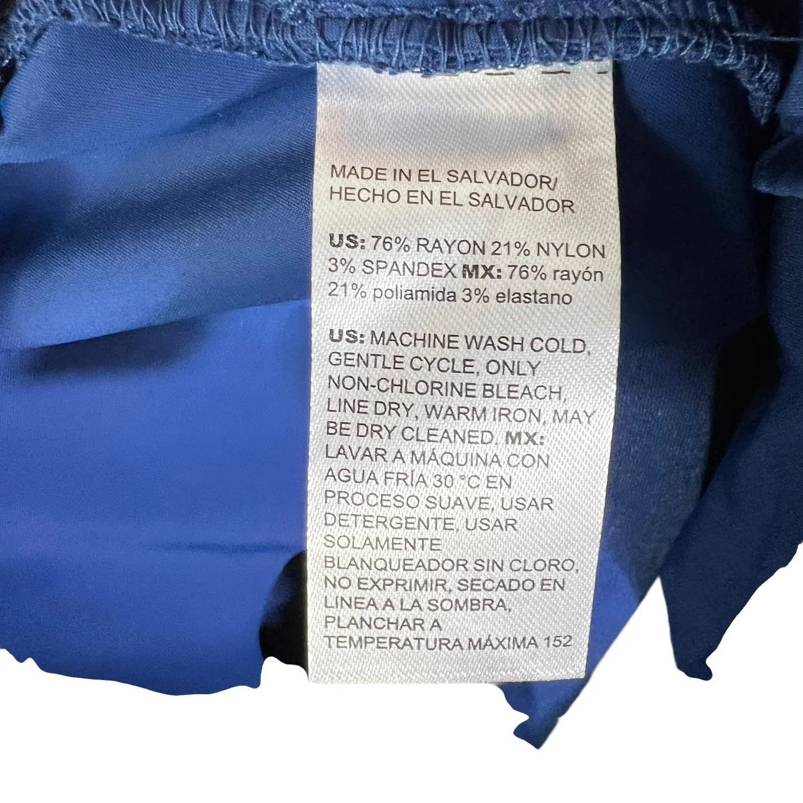 Chicos Womens Size 10 Blue Stretch Straight Leg Dress Pants Ankle Length - Image 4