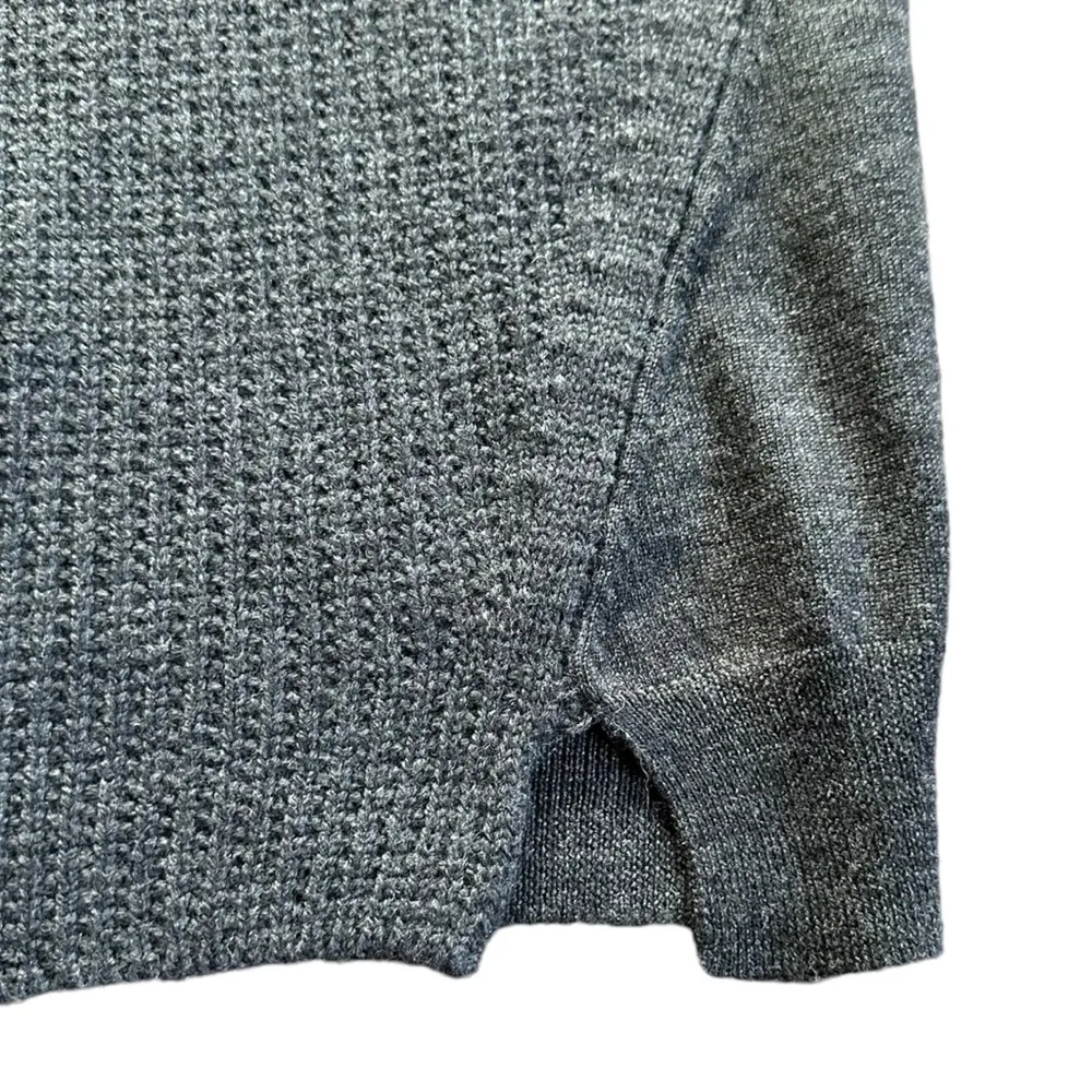 Tahari Womens Size Medium Tunic Style Merino Wool Charcoal Gray Turtleneck - Image 5