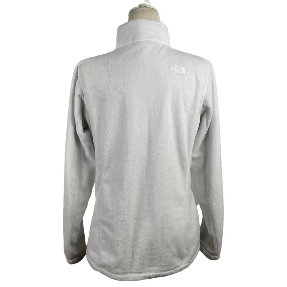 Women’s The North Face Helata Full Zip Fleece Fuzzy Jacket White Size Medium - Image 12