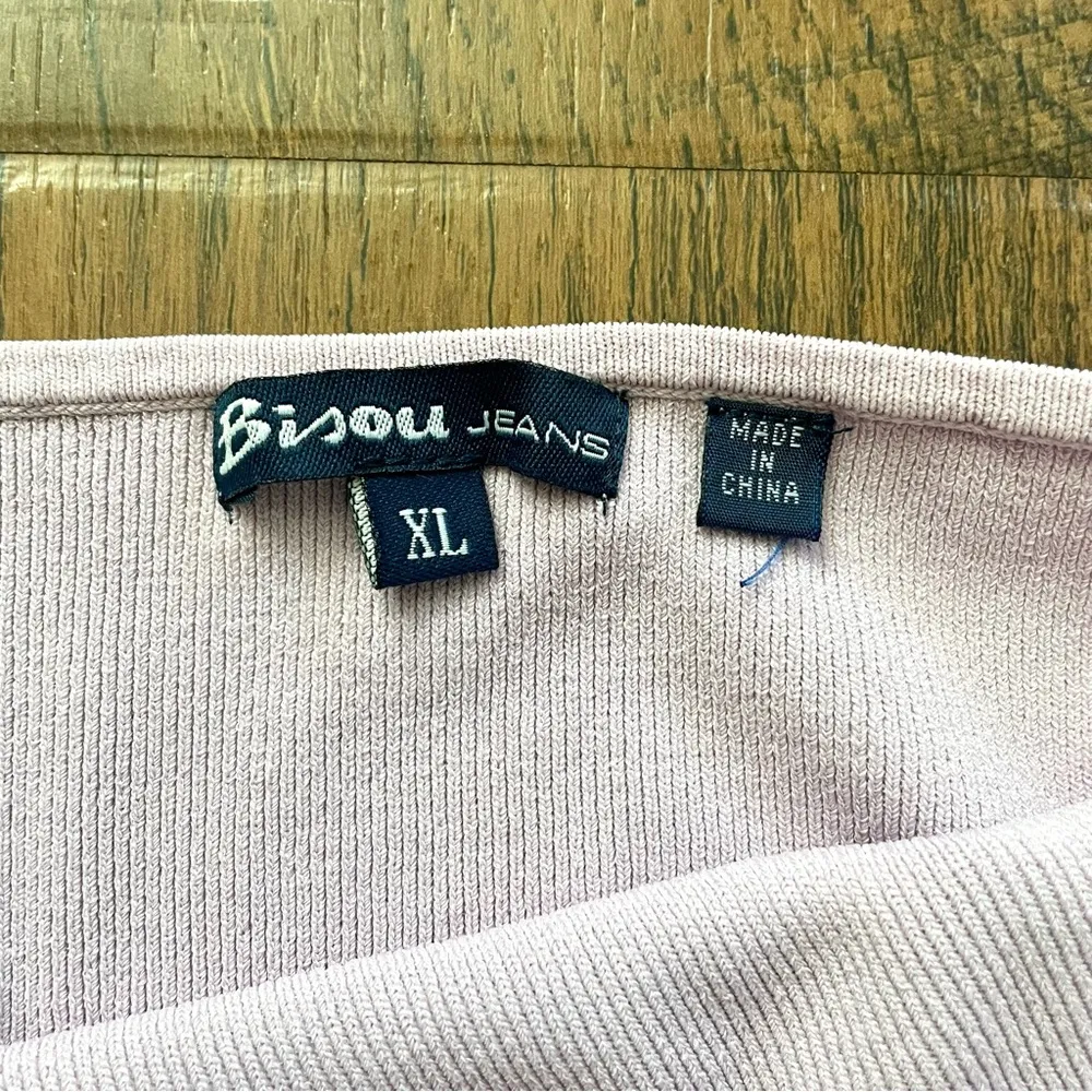 BISOU Jeans lavender knit tank top, size XL - Image 5