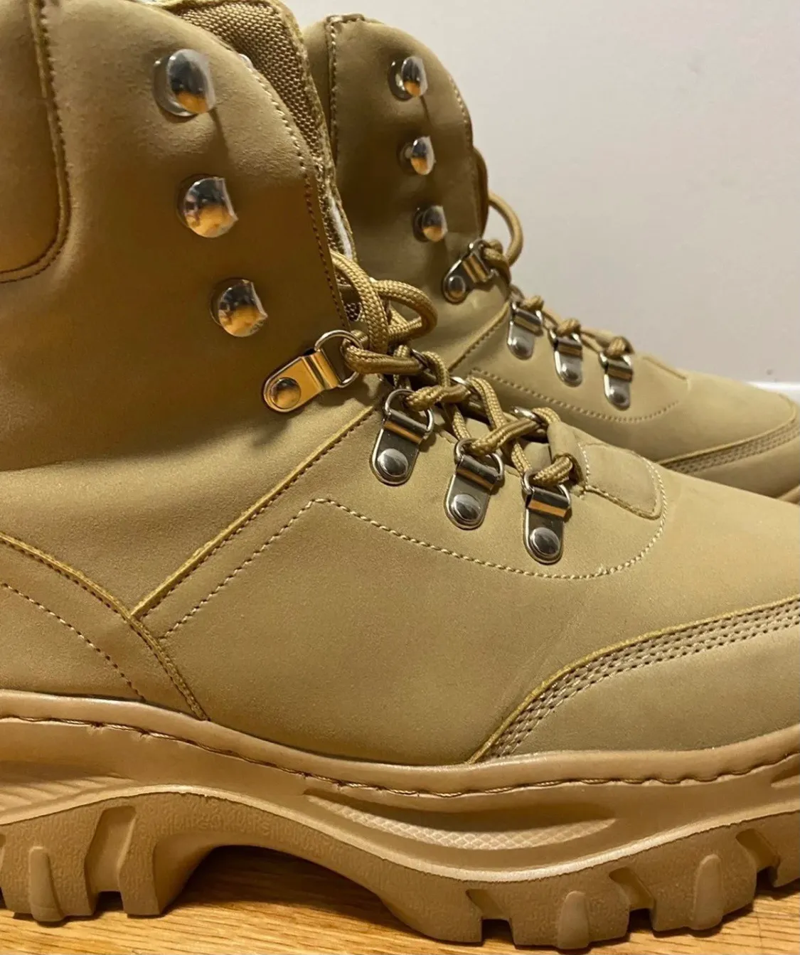 Truffle Collection wide fit chunky hiker Boots stylish boots - Image 3