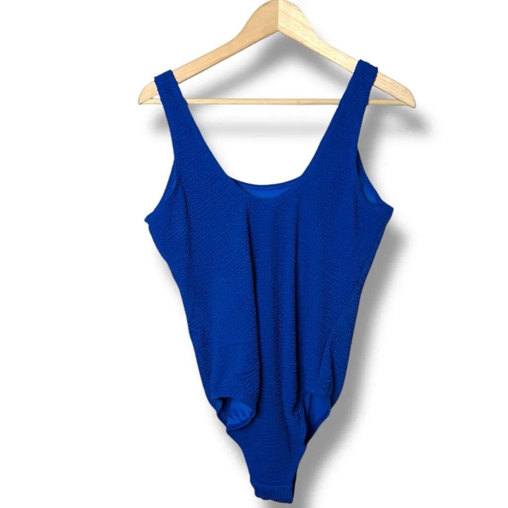 Herseas Vibrant Blue textured‎ seersucker One - Image 2