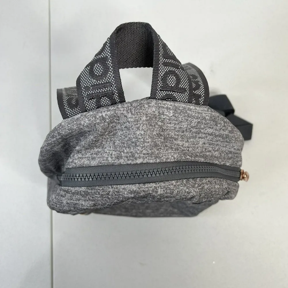 Adidas Linear Mini Backpack Small Travel Bag Purse Space Gray School Front Logo - Image 8