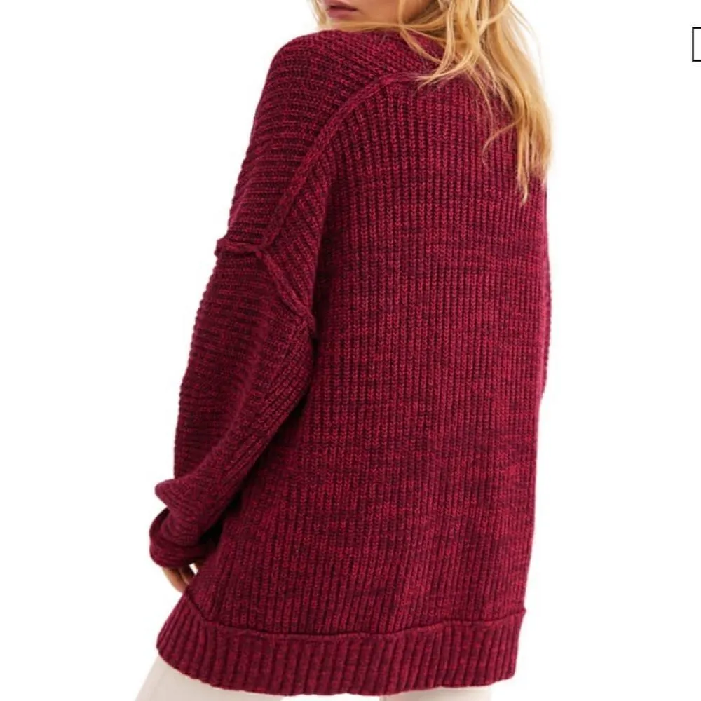 NWT FREE PEOPLE High Hopes Cardigan - Plum‎ Blossom size XS - Image 4