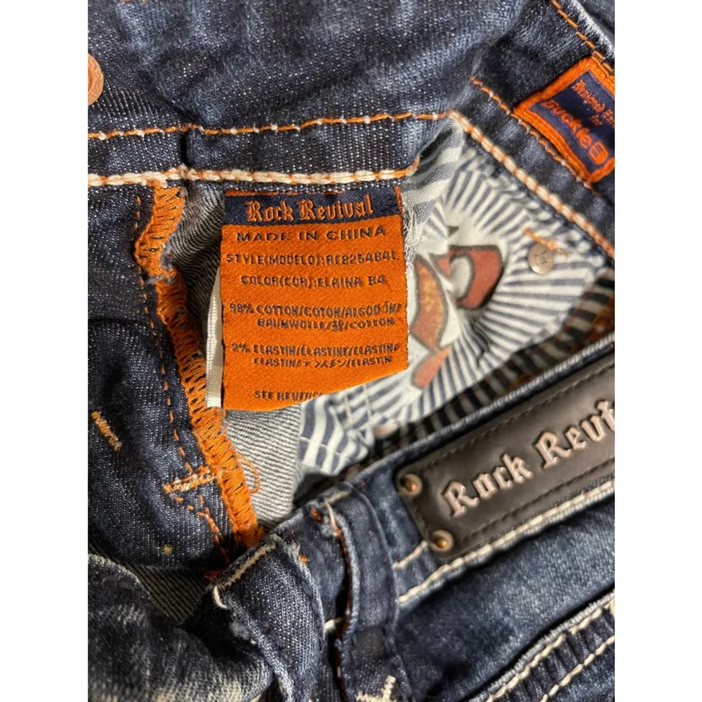 Women's Rock Revival Jeans, Blue, Size 28 - Image 6