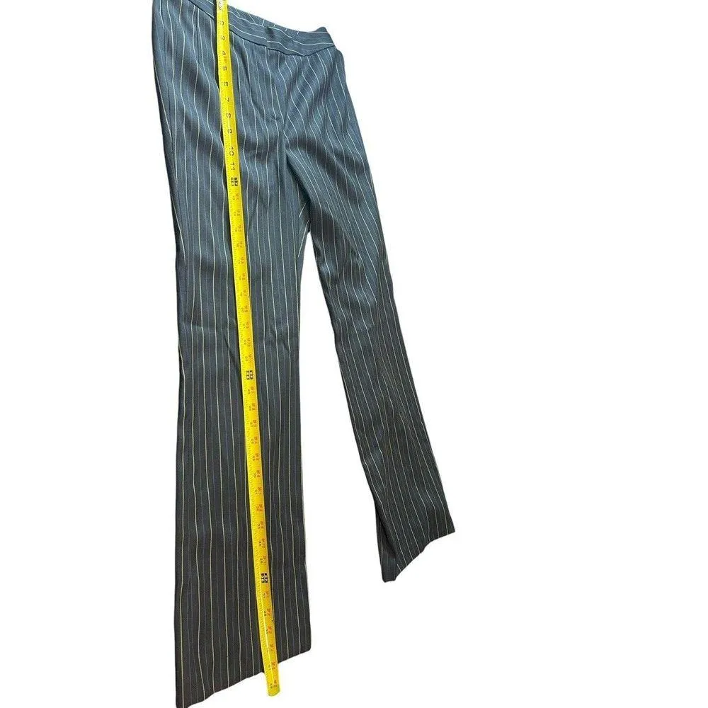 Taylor B.Moss VTG Black Olive Pin Striped Y2K 90s Office Dress Pants NWT 4 - Image 11