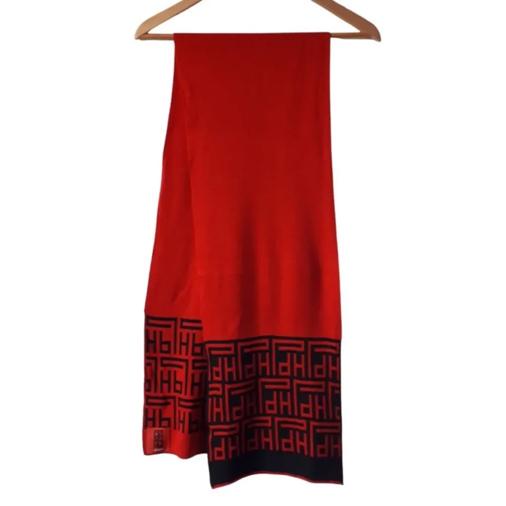 Pedro Del Hierro red and black rectangle scarf - Image 8