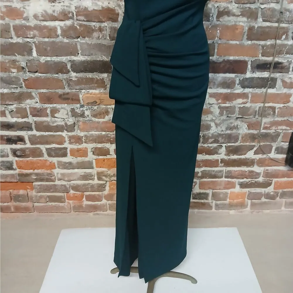 Xscape Formal Evening Gown Women's Size 4 Green Wedding Guest Party Bridesmaid - Image 5