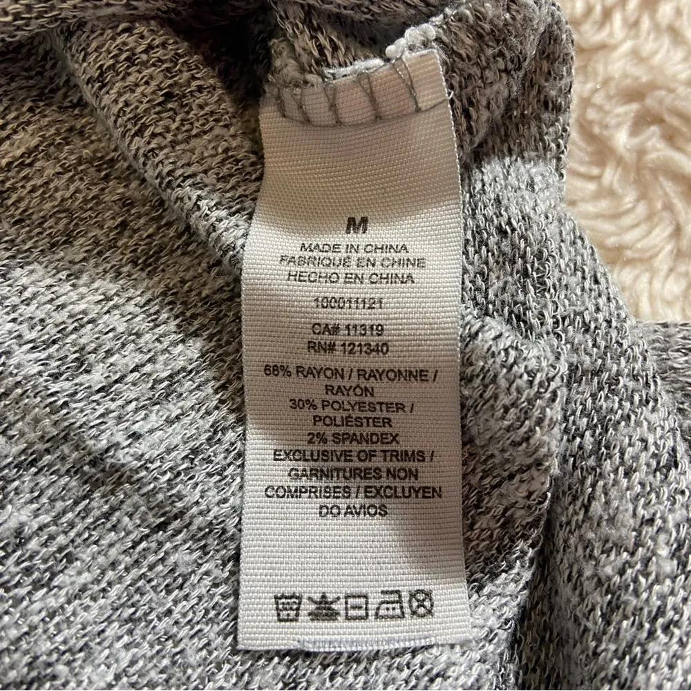 Garage Grey Knit Textured Lightweight Sweater Drop Shoulder M Medium - Image 5