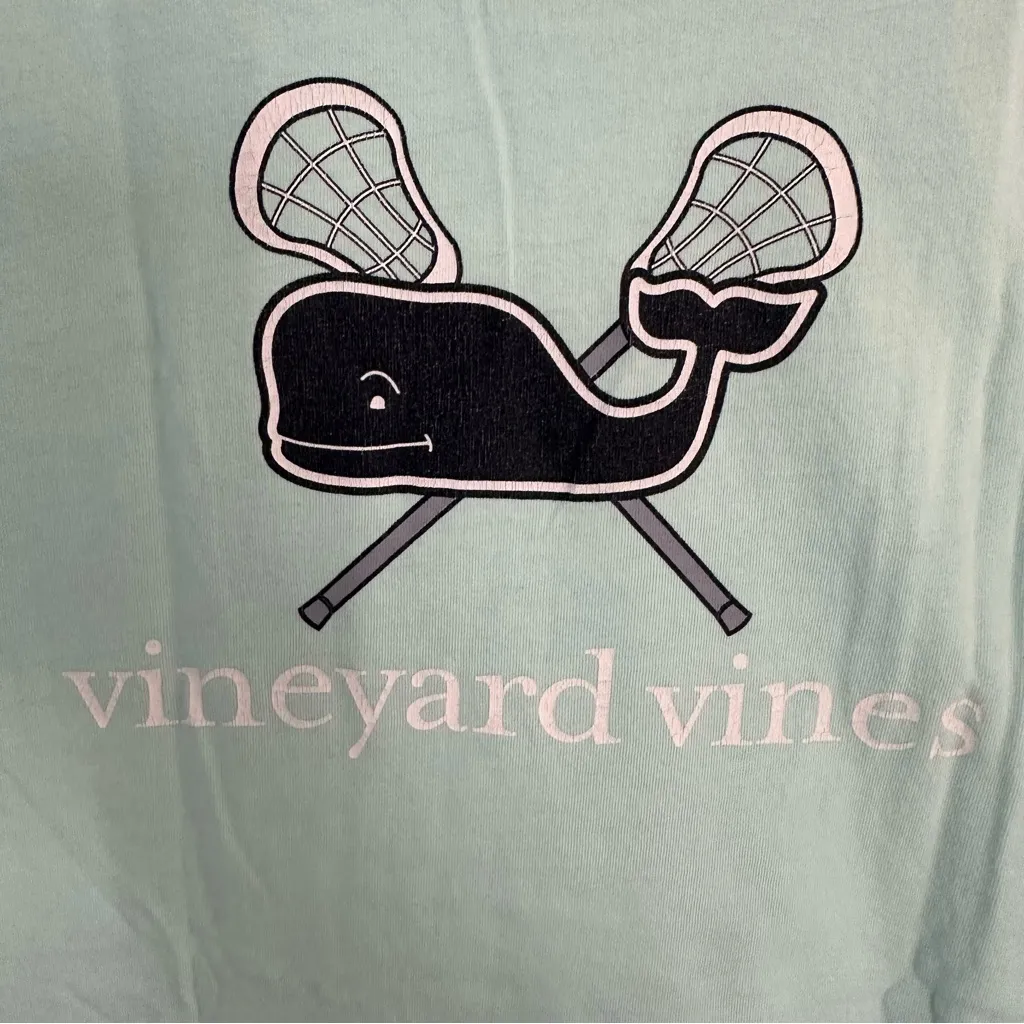 Vineyard Vines Top Womens Size Small Blue Lacrosse Long Sleeve Crew Neck Casual - Image 4