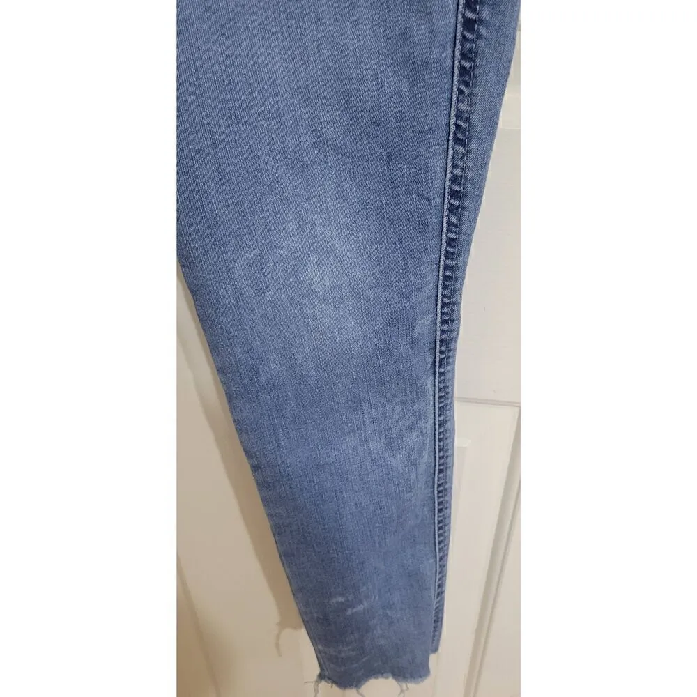 Denizen by Levi High Rise Ankle Skinny Jeans Womens Size 6 W28 Distressed, Fraye - Image 3