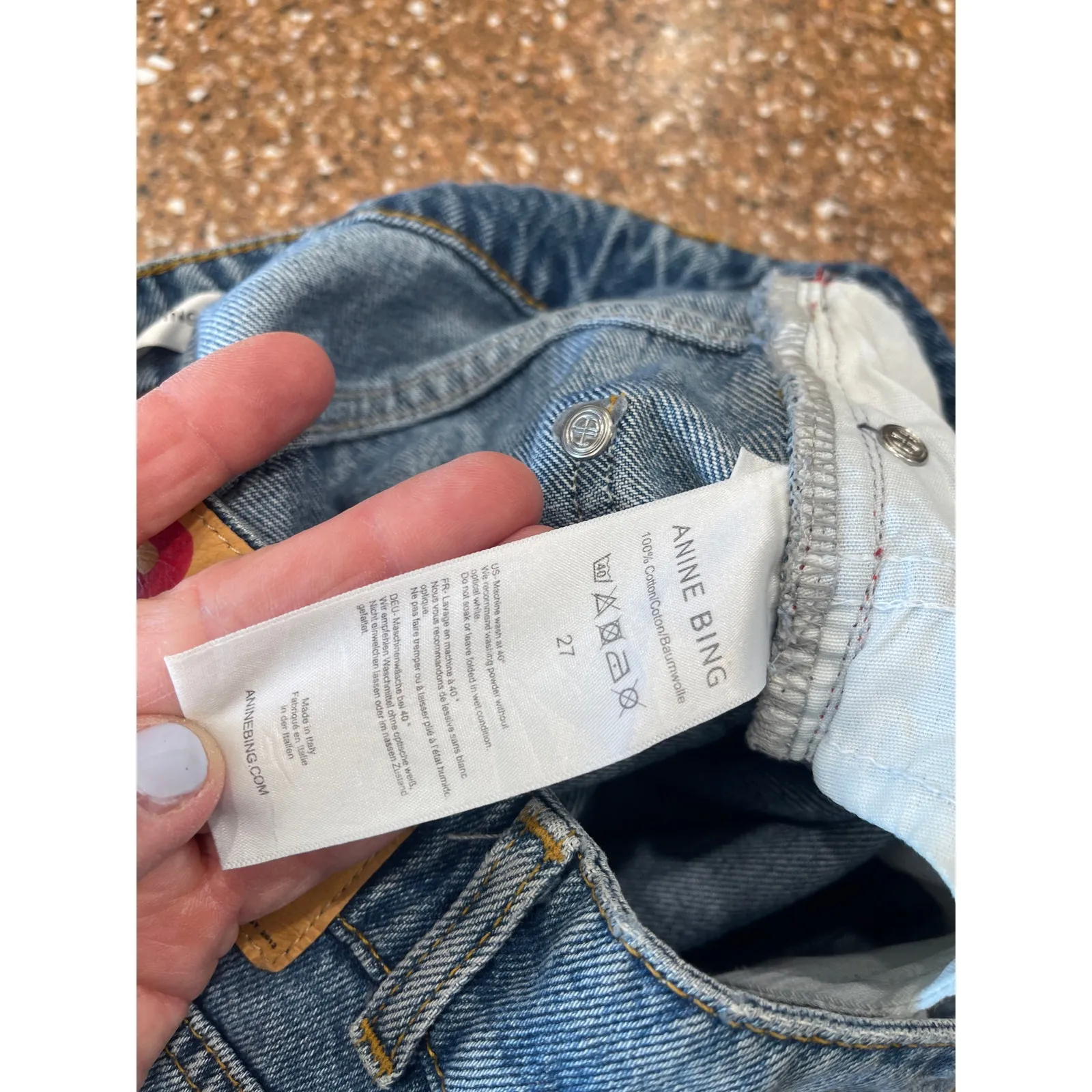 Anine Bing racing stripe logo jeans size 27 - Image 7