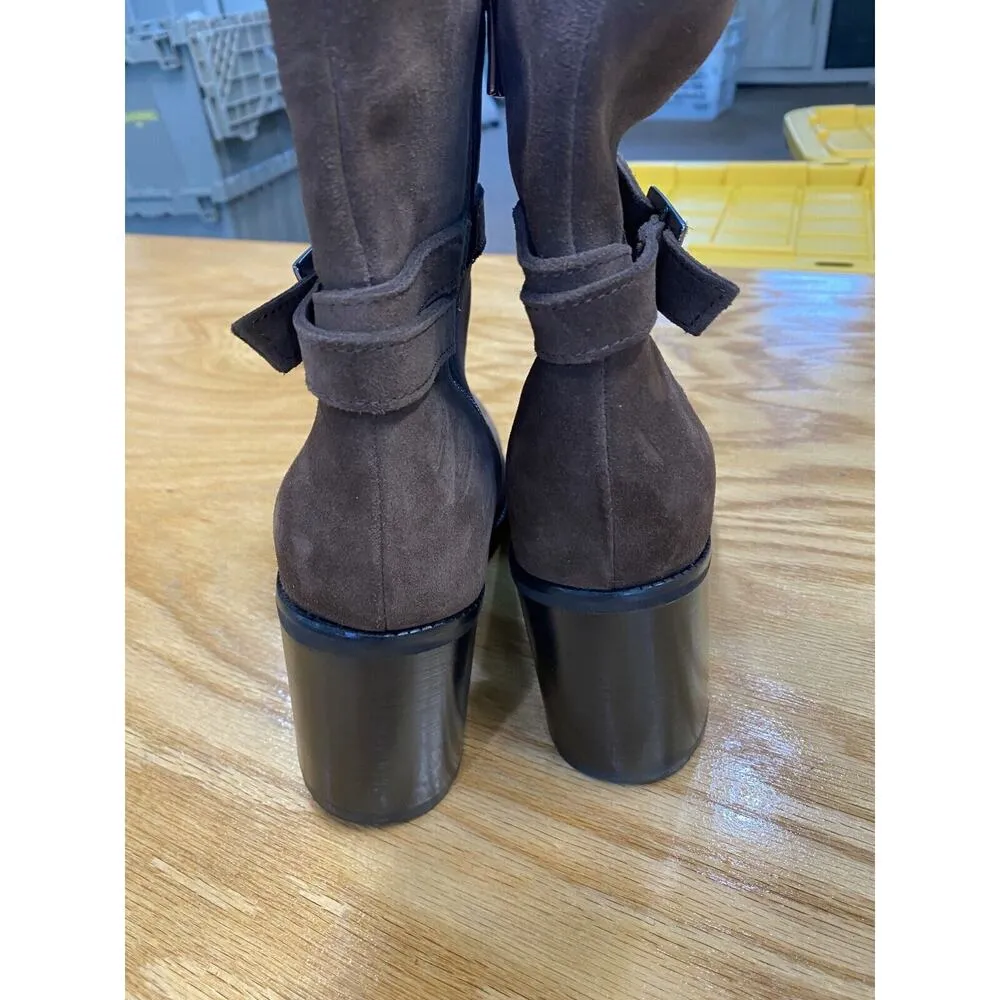 La Canadienne Ankle Bootie Boots Women's Size 8 M Brown Suede Block Heel S60 - Image 7