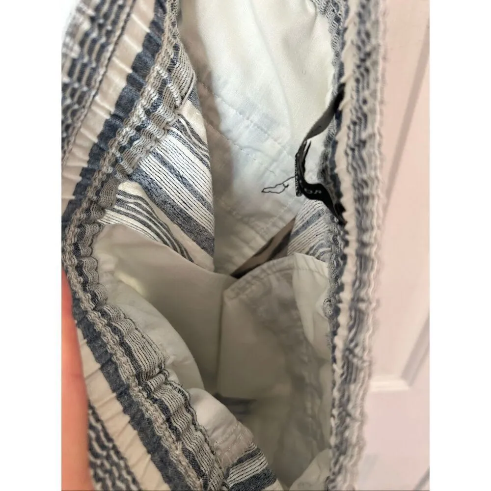 Ann Taylor linen stippled pants beach attire size xs blue and white - Image 6